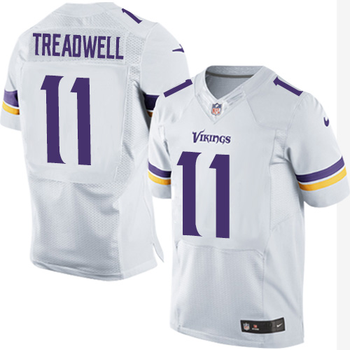 Men's Elite Laquon Treadwell Nike Jersey White Road - #11 NFL Minnesota Vikings